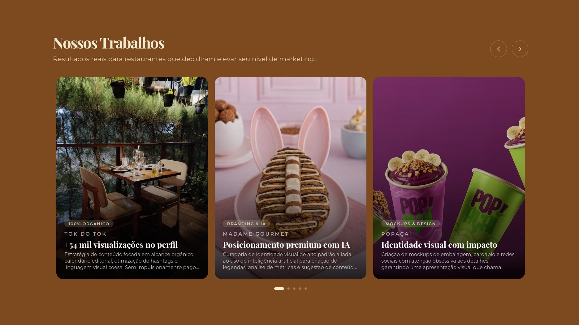 Trabalhos Mise en Place